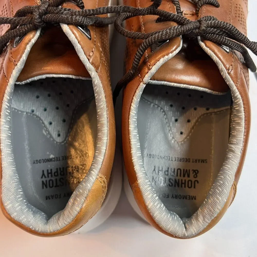 Johnston & Murphy  Men’s Activate U-Throat Shoe‎ Brown Size 8.5M Style 25-3820